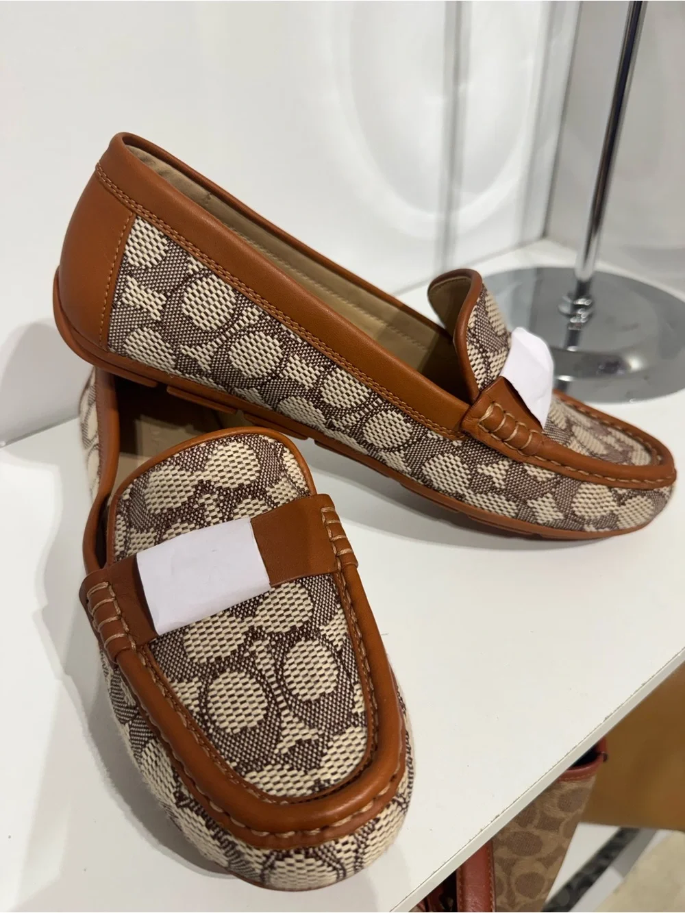 Coach Leah Brown Signature Jacquard Penny Loafers - Picture 3 of 6